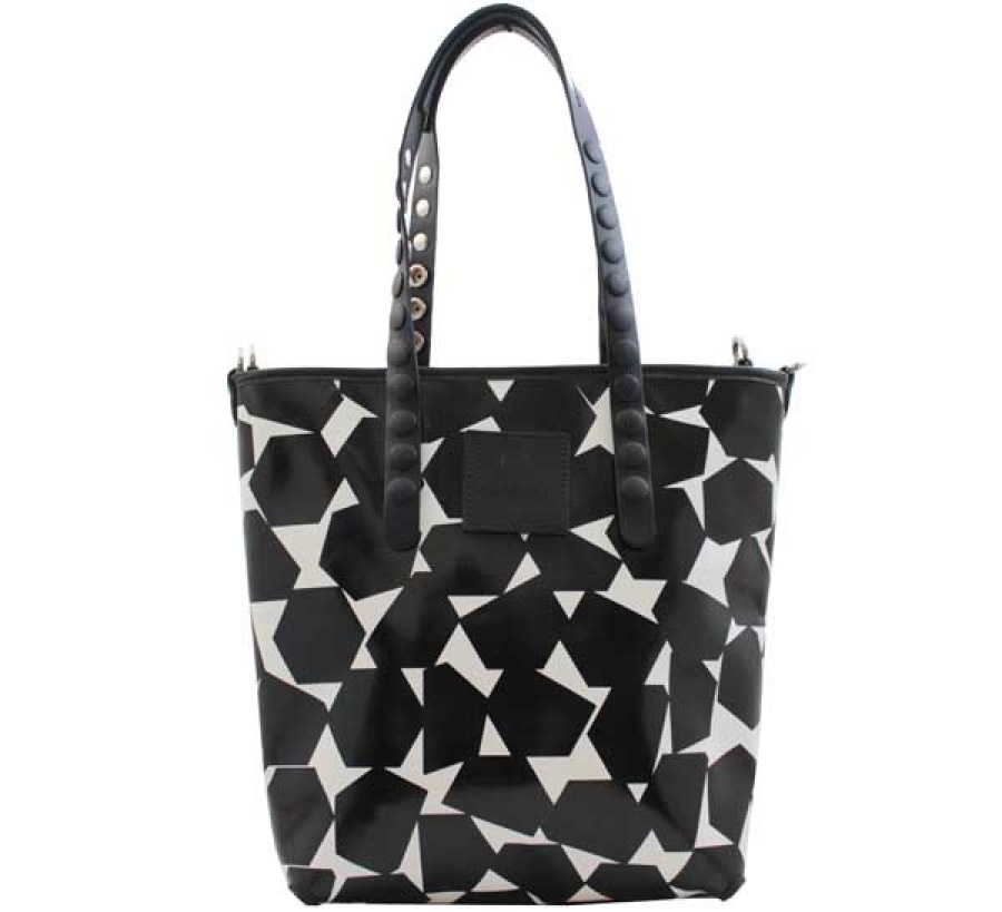 Shopping bag gabs lucrezia test p0074 geometrico b-n - dettaglio 1