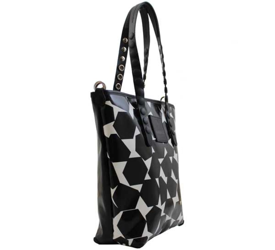 Shopping bag gabs lucrezia test p0074 geometrico b-n - dettaglio 2