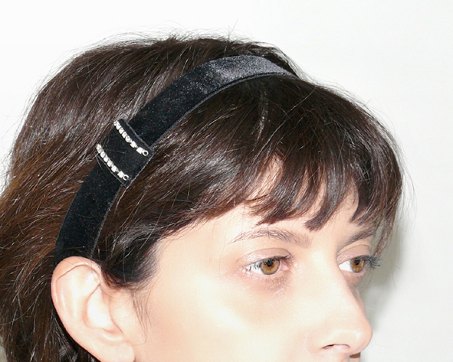 Alter alter fascia per capelli noa nero cristallo - dettaglio 2