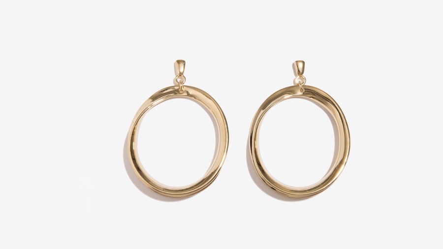 Nalì orecchini con cerchio oversize 16195 oro - dettaglio 1