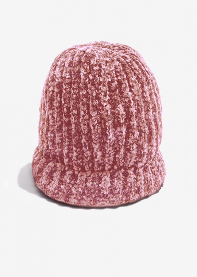 Nalì berretto in ciniglia mkca0054 rosa - dettaglio 1