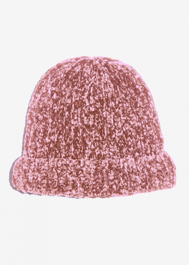 Nalì berretto in ciniglia mkca0054 rosa - dettaglio 2