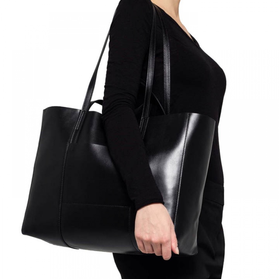 Shopping bag superlight zip large gianni chiarini nero - dettaglio 5